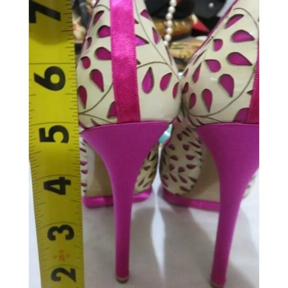 Nicholas Kirkwood Perforated Italian Leather platform stiletto heels 36.5 6.5